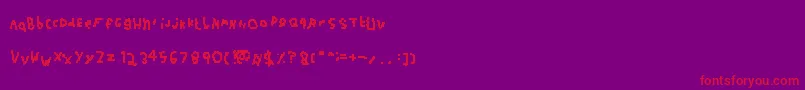 SdAutoPilot Font – Red Fonts on Purple Background