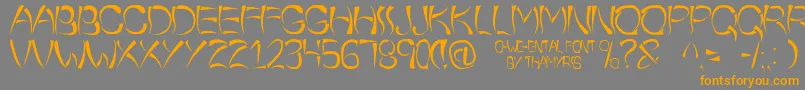 OWeeEntal-Schriftart – Orangefarbene Schriften auf grauem Hintergrund