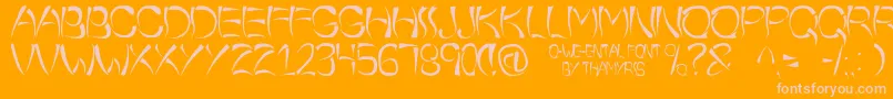 OWeeEntal Font – Pink Fonts on Orange Background