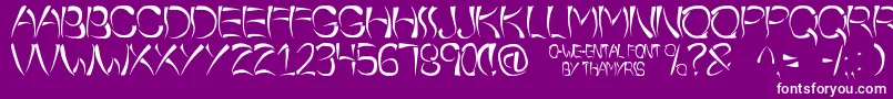 OWeeEntal Font – White Fonts on Purple Background