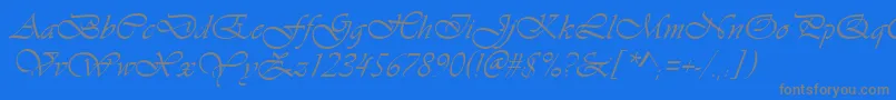 フォントVivaldiItalic – 青い背景に灰色の文字