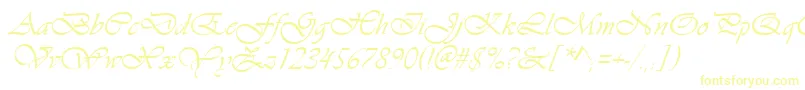 フォントVivaldiItalic – 黄色のフォント