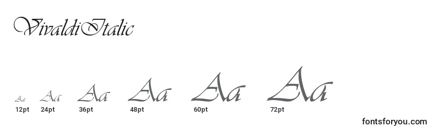 VivaldiItalic Font Sizes