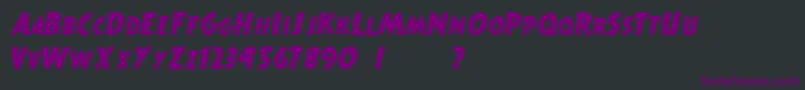 Шрифт TrueCrimes – фиолетовые шрифты на чёрном фоне