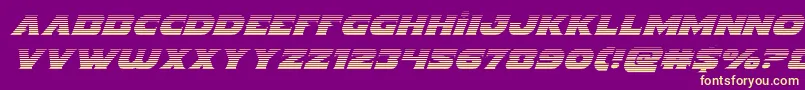 Indigodemongradital-Schriftart – Gelbe Schriften auf violettem Hintergrund