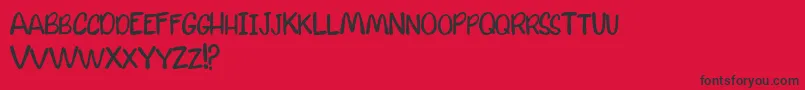 CalmWatersDemo Font – Black Fonts on Red Background