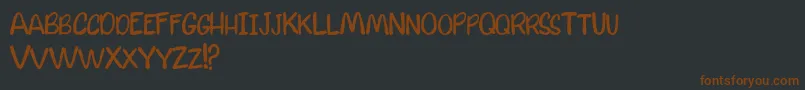 CalmWatersDemo Font – Brown Fonts on Black Background