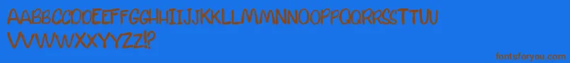 CalmWatersDemo Font – Brown Fonts on Blue Background