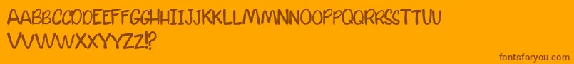 CalmWatersDemo Font – Brown Fonts on Orange Background