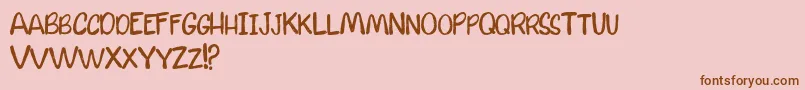 CalmWatersDemo Font – Brown Fonts on Pink Background
