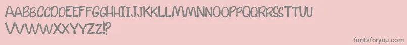 CalmWatersDemo Font – Gray Fonts on Pink Background