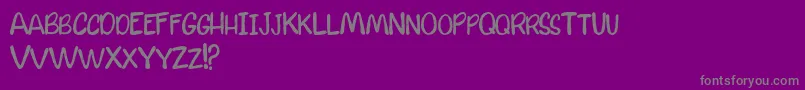 CalmWatersDemo Font – Gray Fonts on Purple Background