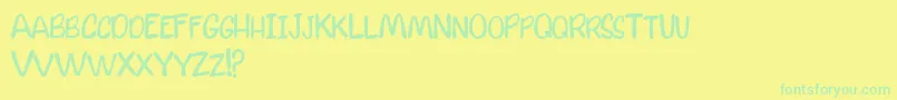 Подробнее о шрифте CalmWatersDemo Шрифт CalmWatersDemo – зелёные шрифты на жёлтом фоне