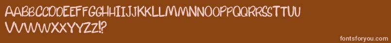 CalmWatersDemo Font – Pink Fonts on Brown Background