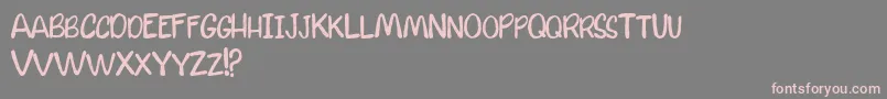 CalmWatersDemo Font – Pink Fonts on Gray Background