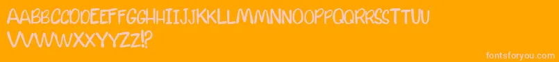 CalmWatersDemo Font – Pink Fonts on Orange Background