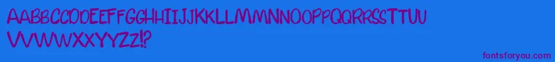CalmWatersDemo Font – Purple Fonts on Blue Background