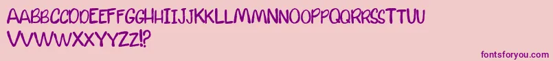 CalmWatersDemo Font – Purple Fonts on Pink Background