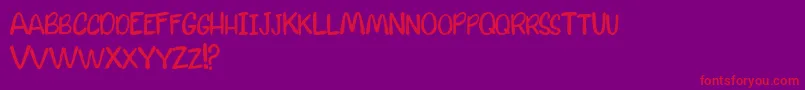 CalmWatersDemo Font – Red Fonts on Purple Background