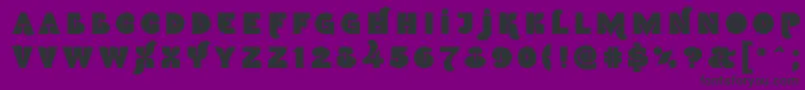 Namskoutin Font – Black Fonts on Purple Background