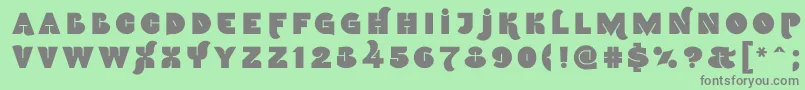 Namskoutin Font – Gray Fonts on Green Background