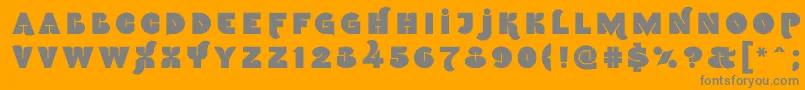 Namskoutin Font – Gray Fonts on Orange Background