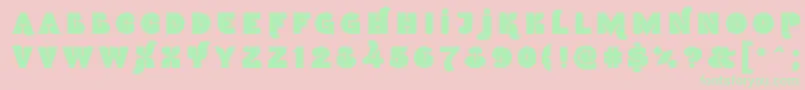 Namskoutin Font – Green Fonts on Pink Background