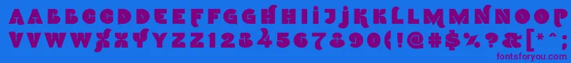 Namskoutin Font – Purple Fonts on Blue Background