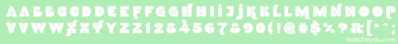 Namskoutin Font – White Fonts on Green Background