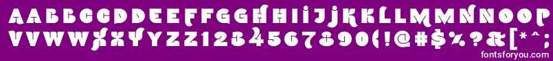 フォントNamskoutin – 紫の背景に白い文字