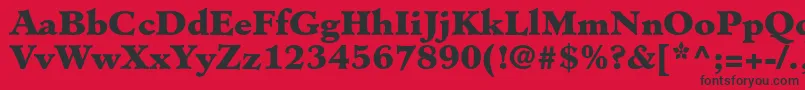 MinisterstdBlack Font – Black Fonts on Red Background