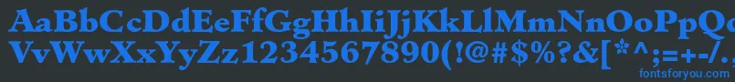 MinisterstdBlack Font – Blue Fonts on Black Background