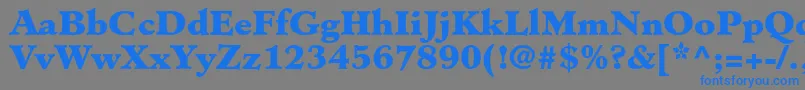 MinisterstdBlack Font – Blue Fonts on Gray Background