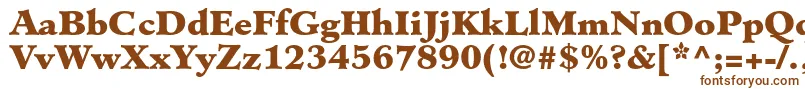 Шрифт MinisterstdBlack – коричневые шрифты на белом фоне