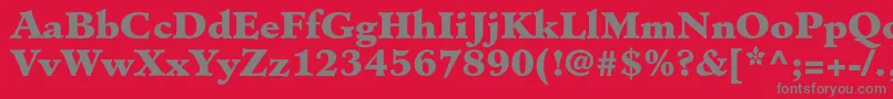 Шрифт MinisterstdBlack – серые шрифты на красном фоне