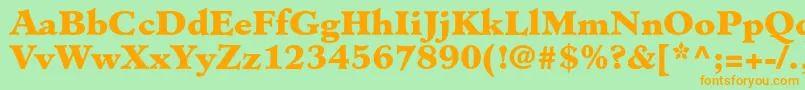 MinisterstdBlack Font – Orange Fonts on Green Background