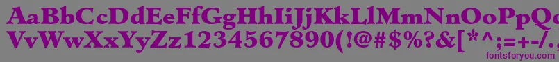 MinisterstdBlack-fontti – violetit fontit harmaalla taustalla