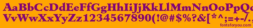 MinisterstdBlack Font – Purple Fonts on Orange Background