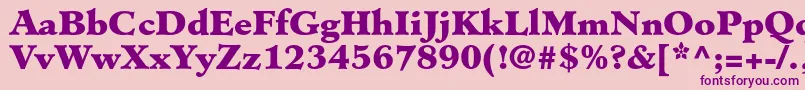 MinisterstdBlack Font – Purple Fonts on Pink Background