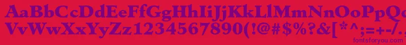 Шрифт MinisterstdBlack – фиолетовые шрифты на красном фоне