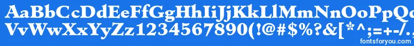 MinisterstdBlack Font – White Fonts on Blue Background
