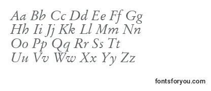 Überblick über die Schriftart StempelGaramondLtItalic