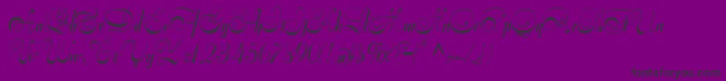 Symphoniecat-Schriftart – Schwarze Schriften auf violettem Hintergrund