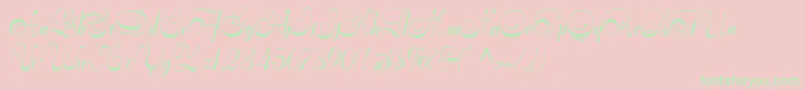 Symphoniecat Font – Green Fonts on Pink Background