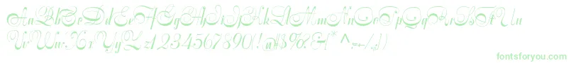 Symphoniecat Font – Green Fonts on White Background