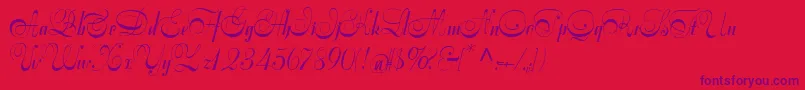 Шрифт Symphoniecat – фиолетовые шрифты на красном фоне