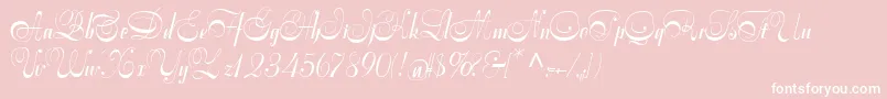 フォントSymphoniecat – ピンクの背景に白い文字