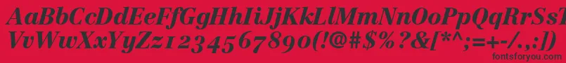 CenturyRepriseBlackosSsiNormal-Schriftart – Schwarze Schriften auf rotem Hintergrund