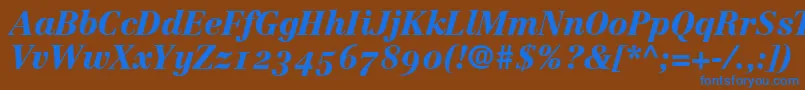 CenturyRepriseBlackosSsiNormal Font – Blue Fonts on Brown Background