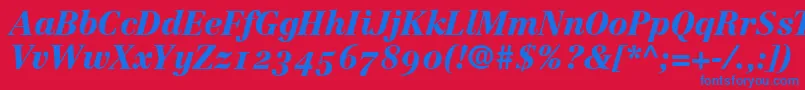CenturyRepriseBlackosSsiNormal Font – Blue Fonts on Red Background